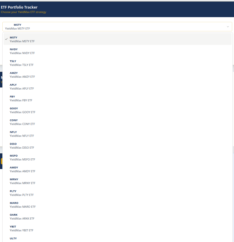 ETF Tracker Selection